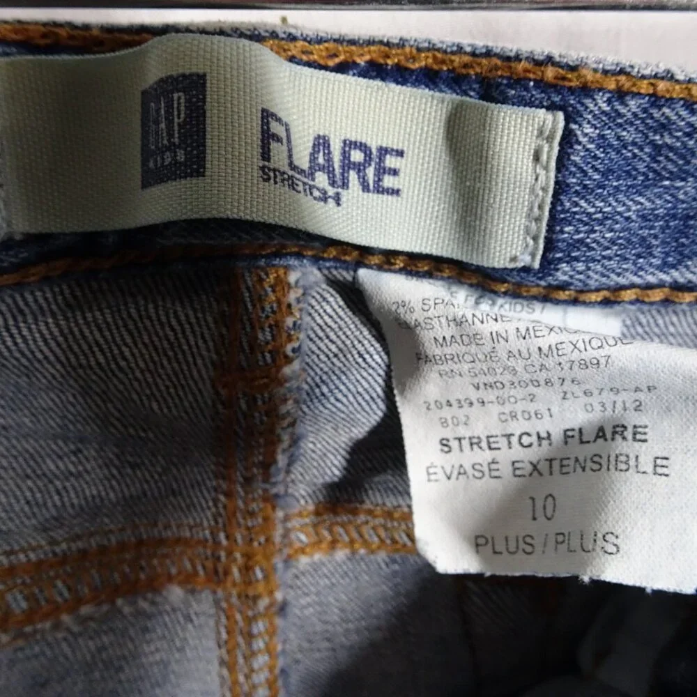 Gap Kids Stretch Flare Girls Youth Jeans Size 10 Plus